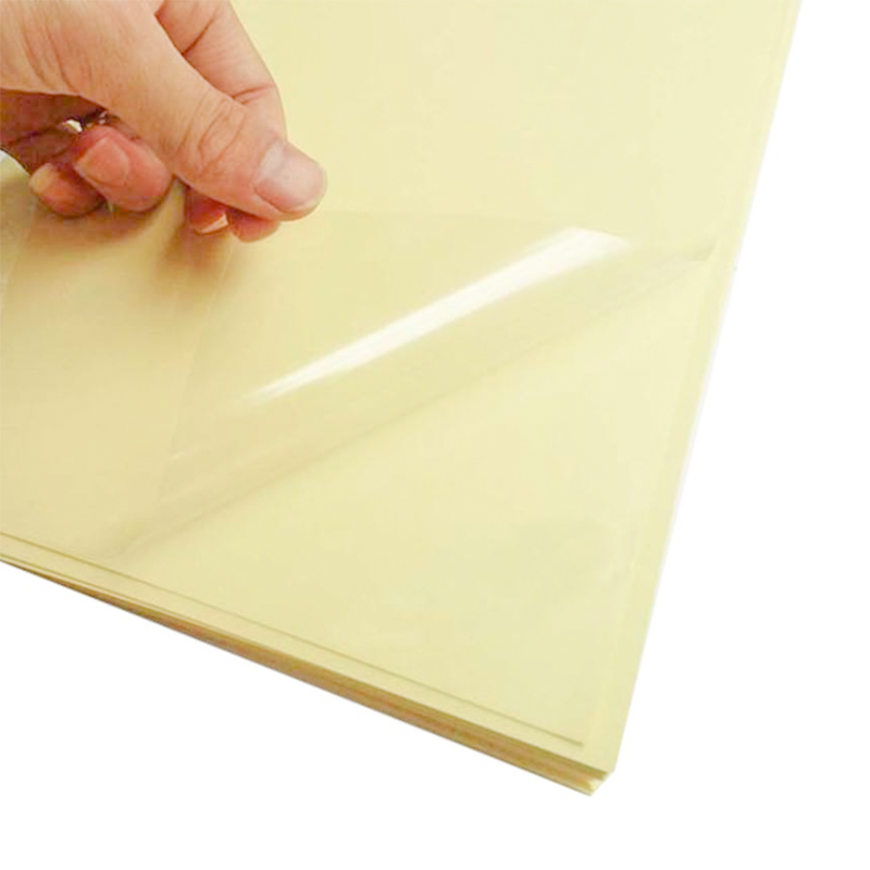 50um pelekat filem haiwan peliharaan uv dengan pelapik kaca putih