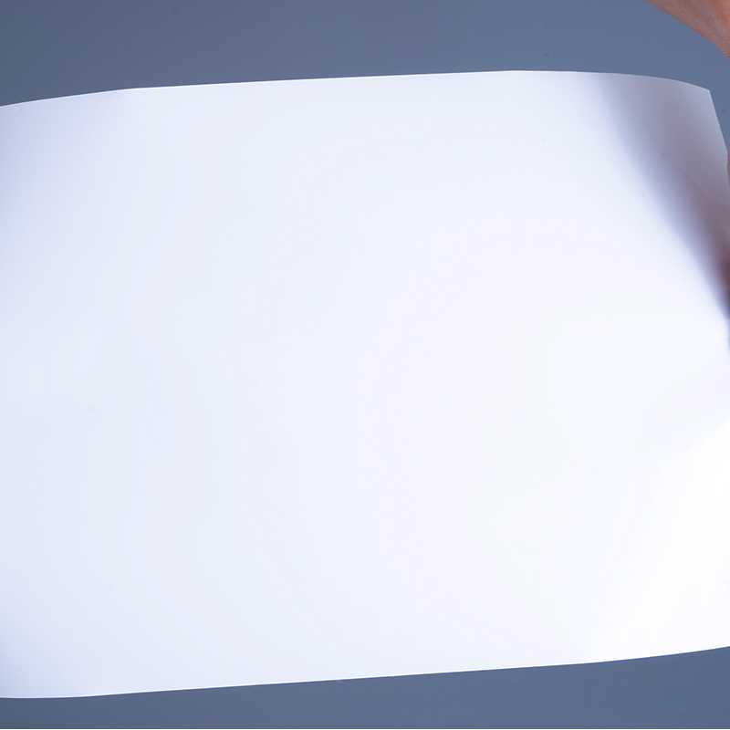 Bahan label filem vinil 25mic gloss dengan roll jumbo pelekat akrilik untuk percetakan inkjet