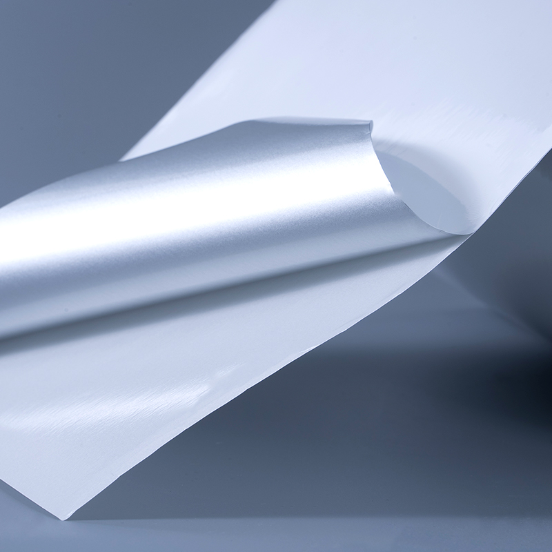 Label Pelekat Diri Glossy White Aluminized Polyester White White White Whine With Air Acrylic Ocrylic untuk Percetakan Inkjet