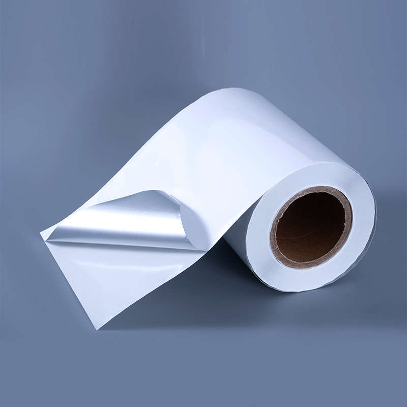Label Pelekat Diri Glossy White Aluminized Polyester White White White Whine With Air Acrylic Ocrylic untuk Percetakan Inkjet