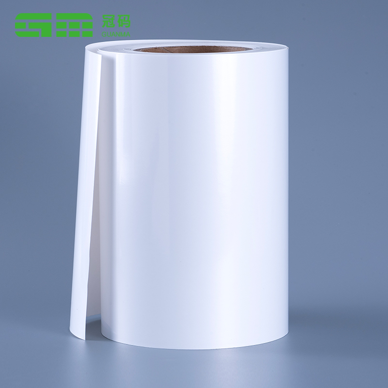 60mic Glossy White PP Label Self-Adhesive Kertas Jumbo Roll dengan pelekat yang boleh ditanggalkan