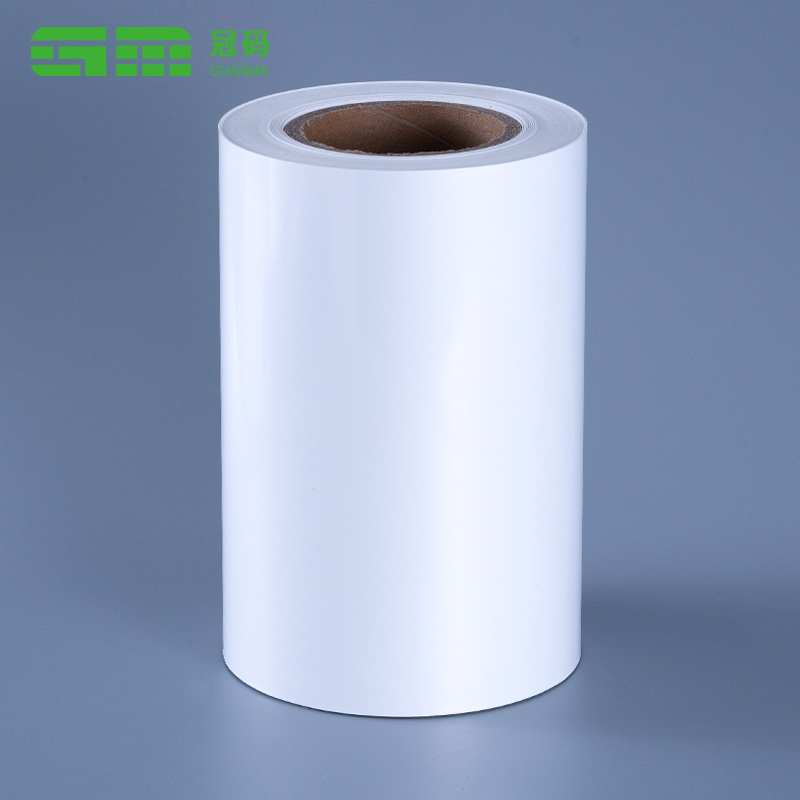 60mic Glossy White PP Label Self-Adhesive Kertas Jumbo Roll dengan pelekat yang boleh ditanggalkan