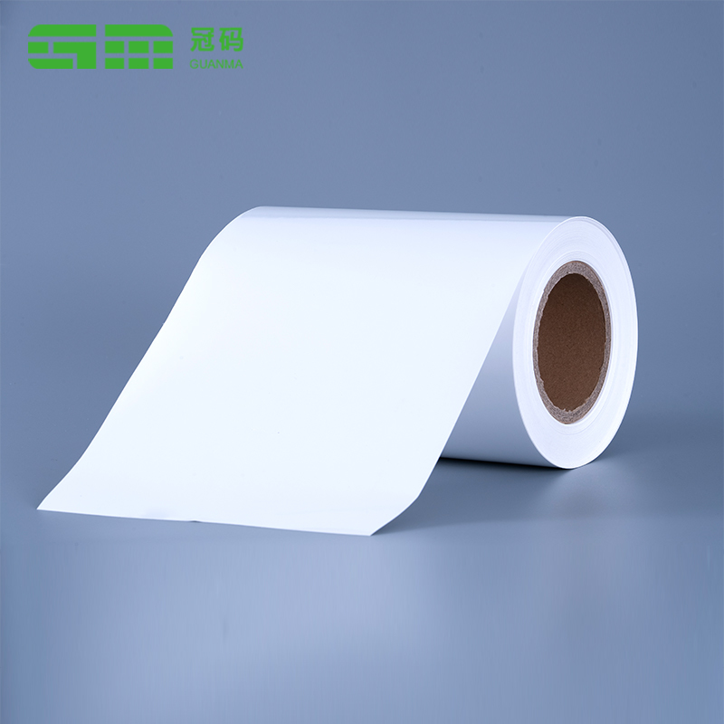 60mic Glossy White Pp Vinyl Label Film Roll Self Adhesive Kertas Sintetik Dengan Pelekat Tetap